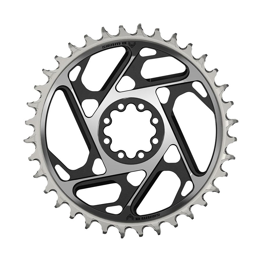 SRAM XX SL Eagle T-Type Direct Mount Chainring - 36t 12-Speed 8-Bolt Direct Mount 3mm Offset Aluminum BLK/Silver D1