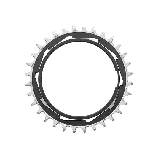 SRAM XX SL Eagle T-Type Thread Mount Chainring - 32t 12-Speed Thread Mount  For XX SL PM Spider 3mm Offset Aluminum BLK/Silver