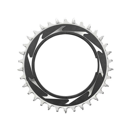 SRAM XX SL Eagle T-Type Thread Mount Chainring - 34t 12-Speed Thread Mount  For XX SL PM Spider 3mm Offset Aluminum BLK/Silver