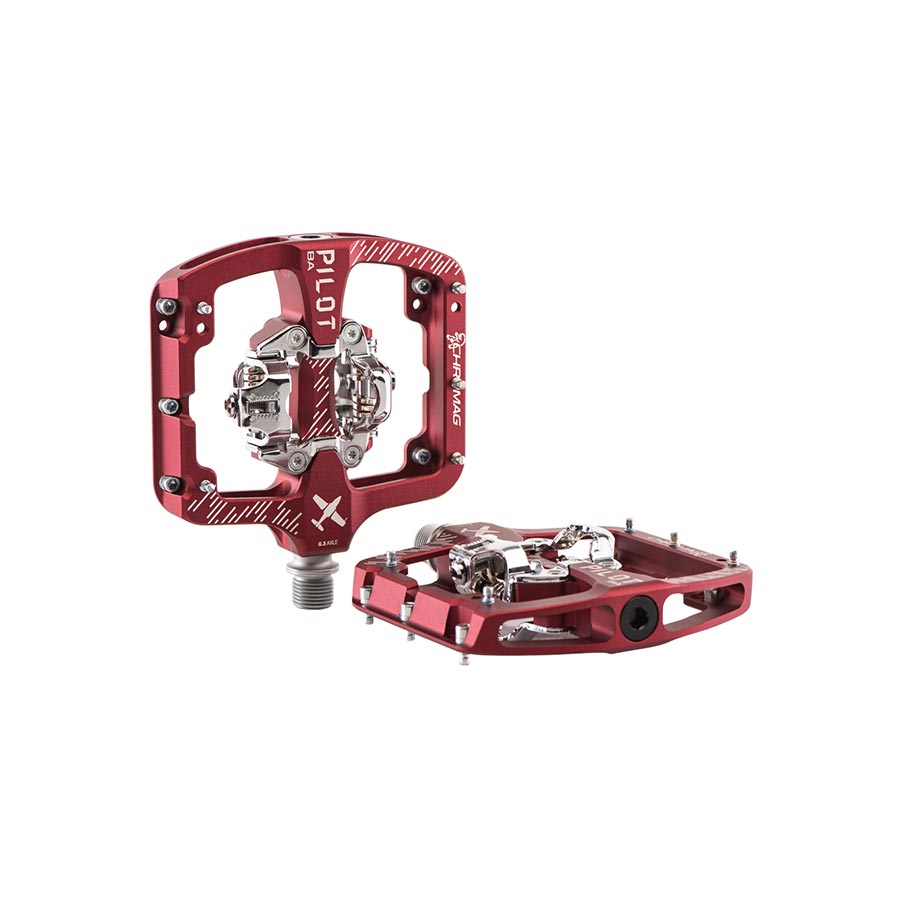 Chromag Pilot BA Pedals - Dual Sided Clipless 9/16" Red Wide