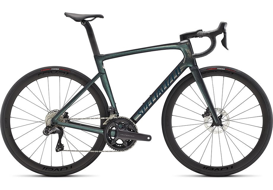 2022 Specialized tarmac sl7 expert bike gloss carbon/oil tint/forest green 61