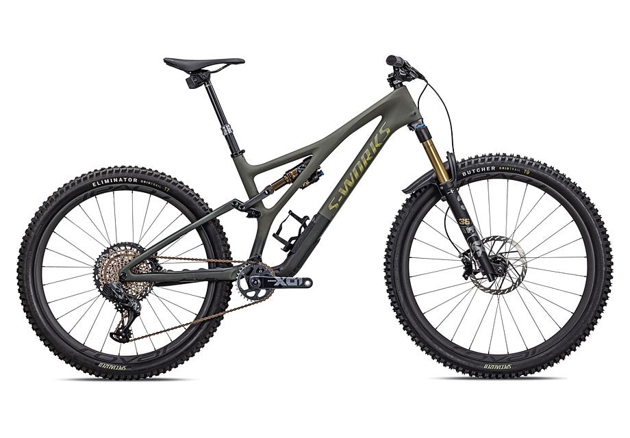 2022 Specialized Stumpjumper S-Works ltd bike satin oak green / oak green metallic / gold ghost pearl s1