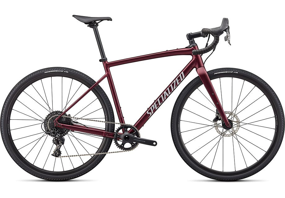 2022 Specialized diverge e5 comp bike satin maroon/light silver/chrome/clean 52