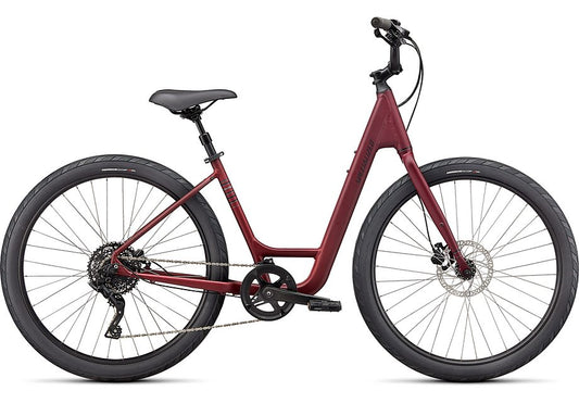 2023 Specialized roll 3.0 low entry bike satin maroon / charcoal / black reflective l