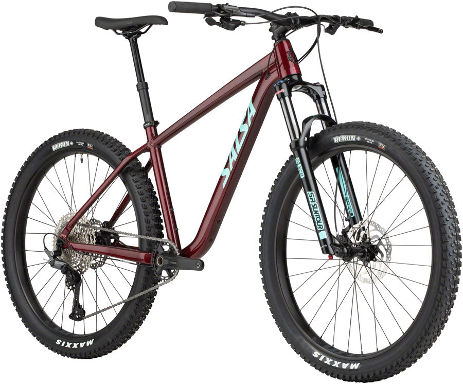 Salsa Rangefinder Deore 12 27.5+ Bike - 27.5" Aluminum Dark Red Small