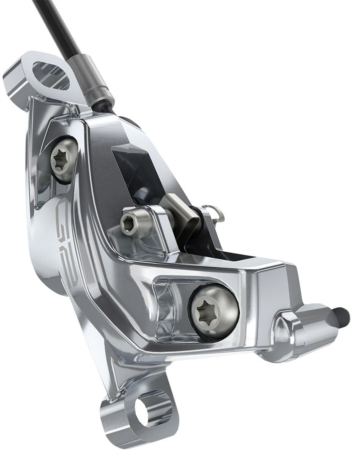 SRAM G2 Ultimate Disc Brake Lever - Front Hydraulic Post Mount Carbon Lever Titanium Hardware Polar Grey Anodized A2