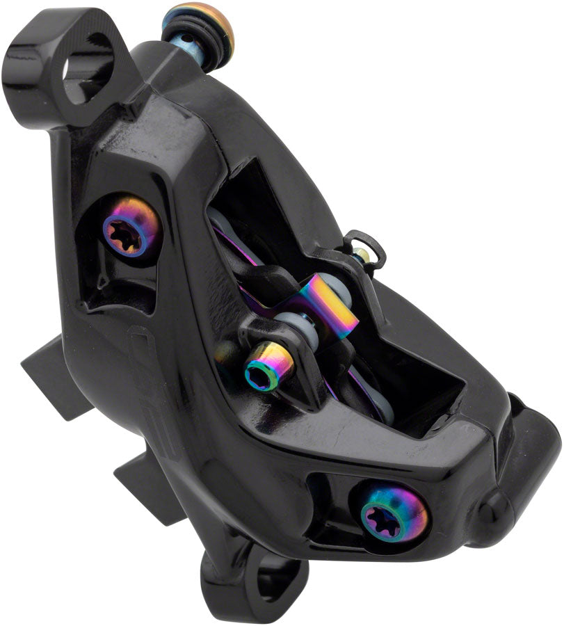 SRAM G2 Ultimate Disc Brake Caliper Assembly - Post Mount Gloss BLK Rainbow Hardware A2