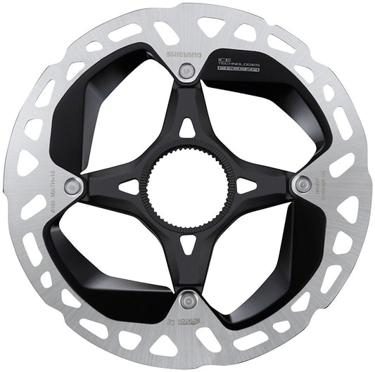 Shimano XTR RT-MT900-SE Disc Brake Rotor - 160mm Center Lock External Tooth Lock Ring Silver/BLK