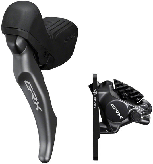 Shimano GRX BL-RX820 Brake Lever BR-RX820 Hydraulic Disc Brake Caliper - Left/Front Flat Mount Caliper