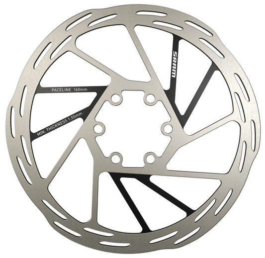 SRAM Paceline Disc Brake Rotor - 160mm 6-Bolt Silver/Black