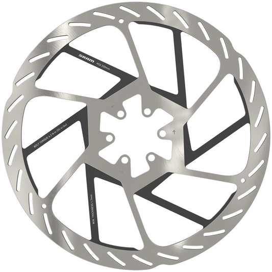 SRAM HS2 Disc Brake Rotor - 220mm 6-Bolt Rounded Silver/Black