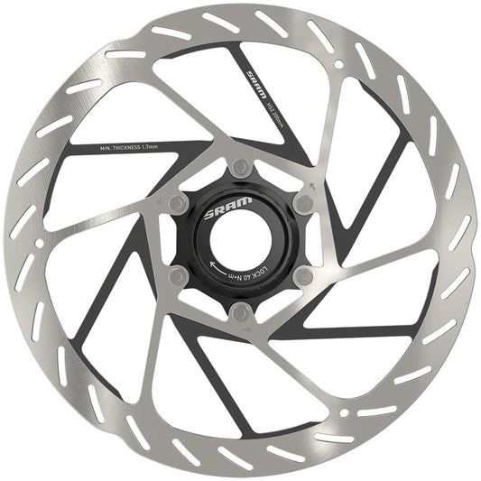 SRAM HS2 Disc Brake Rotor - 200mm Center Lock Rounded Silver/Black