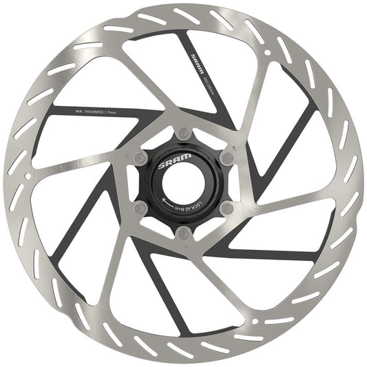 SRAM HS2 Disc Brake Rotor - 220mm Center Lock Rounded Silver/Black