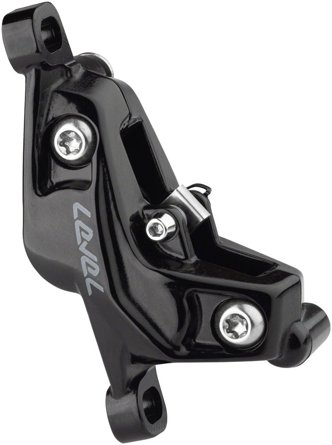 SRAM Level Silver Stealth Disc Brake Caliper Assembly - Front/Rear Post Mount 4-Piston BLK C1