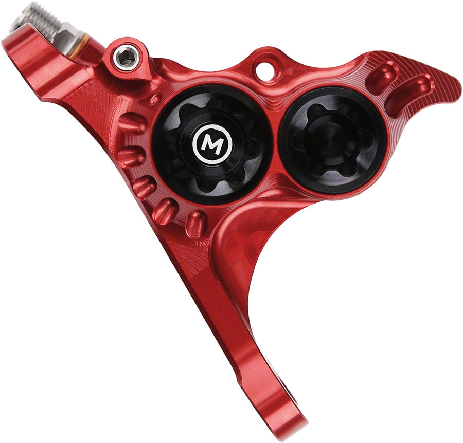 Hope RX4+ Disc Brake Caliper - Front Flat Mount Direct +20mm Mineral Oil Type Red