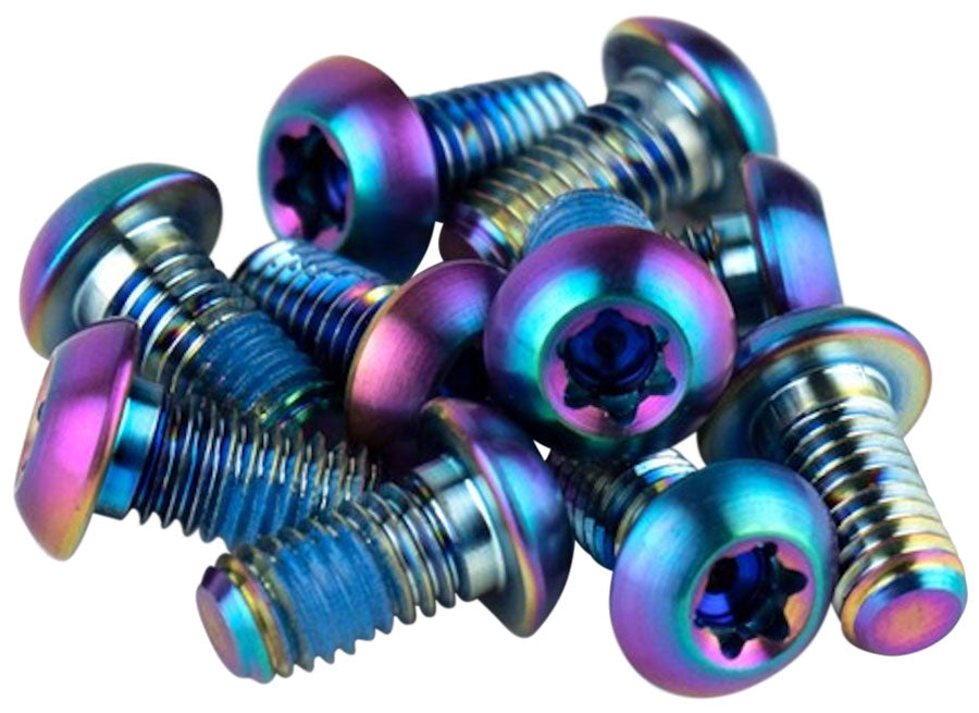 SRAM Titanium T25 Rotor Bolt Kit - Rainbow Set of 12