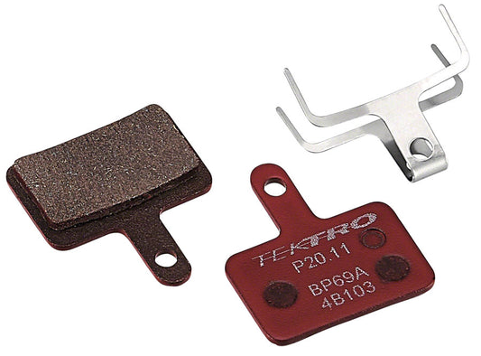 Tektro P20.11 Disc Brake Pad - Resin For Use with 2-Piston Calipers Red