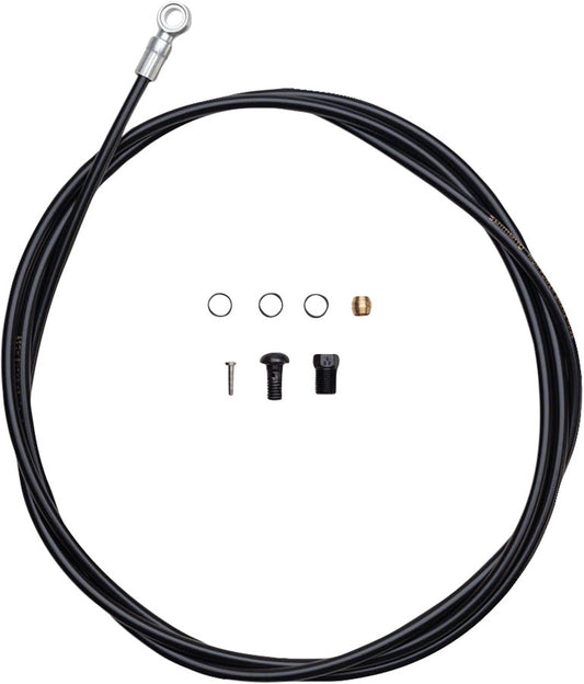 Shimano SM-BH90-SBS High Pressure Disc Brake Hose Kit - Long Silver Banjo Caliper Connector 1700mm BLK