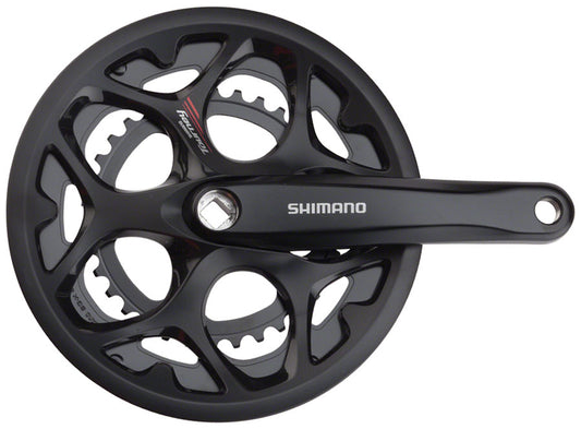 Shimano Tourney FC-A070 Crankset - 170mm 7/8-Speed 50/34t Riveted Square Taper JIS Spindle Interface BLK With Chainguard