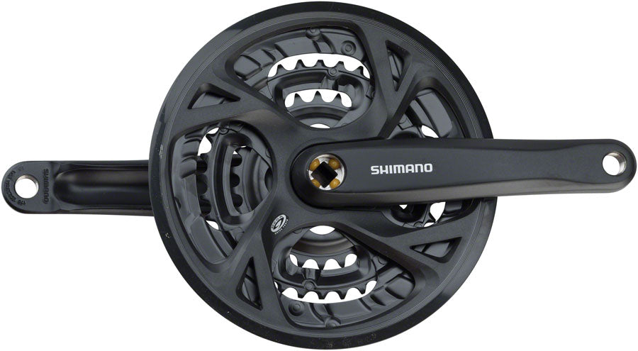 Shimano Altus FC-M371 Crankset - 170mm 9-Speed 48/36/26t Riveted Square Taper JIS Spindle Interface BLK