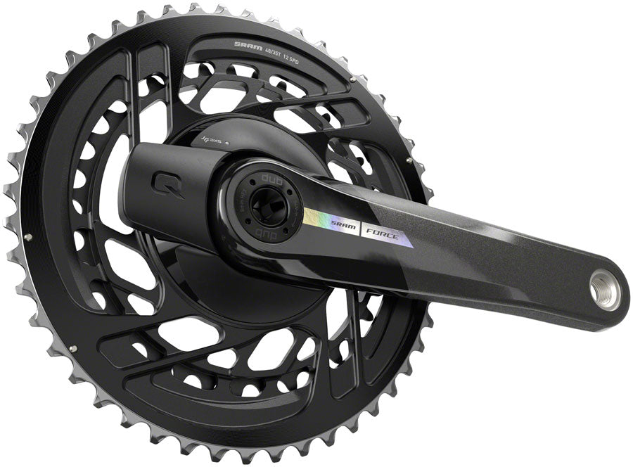 SRAM Force AXS Power Meter Crankset - 175mm 2x 12-Speed 48/35t Direct Mount DUB Spindle Interface Iridescent Gray D2