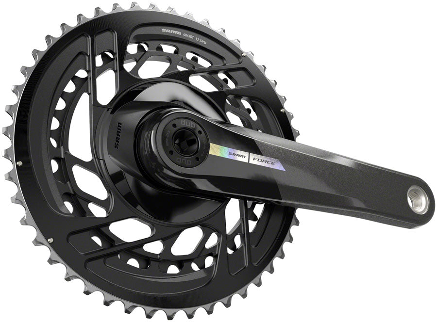 SRAM Force Crankset - 165mm 2x 12-Speed 48/35t Direct Mount DUB Spindle Interface Iridescent Gray D2