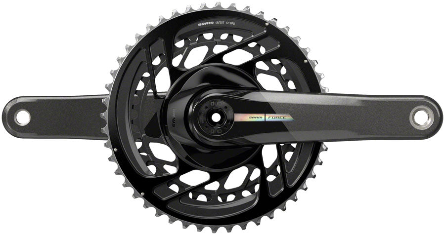 SRAM Force Crankset - 165mm 2x 12-Speed 48/35t Direct Mount DUB Spindle Interface Iridescent Gray D2