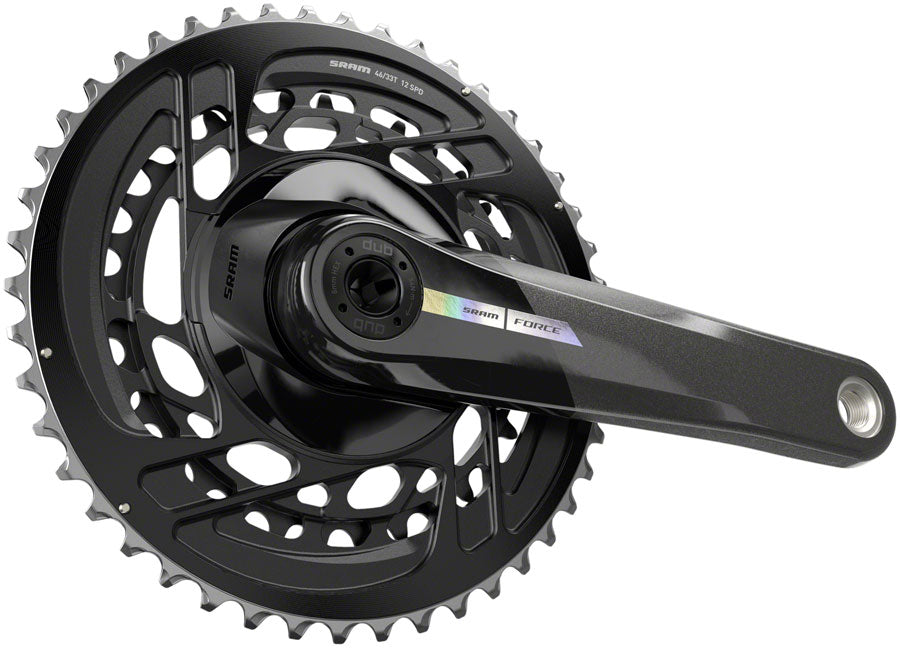 SRAM Force Crankset - 165mm 2x 12-Speed 46/33t Direct Mount DUB Spindle Interface Iridescent Gray D2