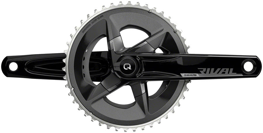 SRAM Rival AXS Crankset Quarq Power Meter - 170mm 12-Speed 46/33t Yaw 107 BCD DUB Spindle Interface BLK D1