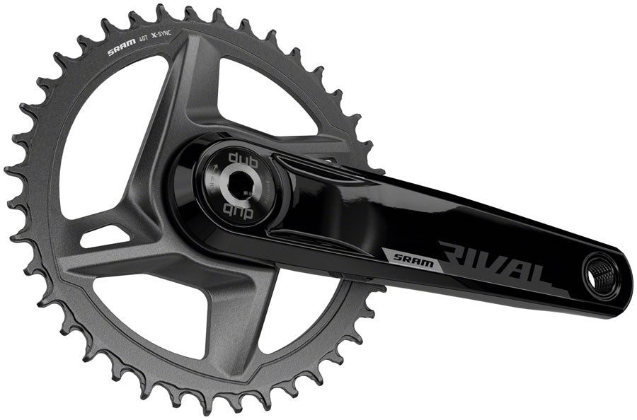 SRAM Rival 1 AXS Wide Crankset - 160mm 12-Speed 46t 8-Bolt Direct Mount DUB Spindle Interface BLK D1