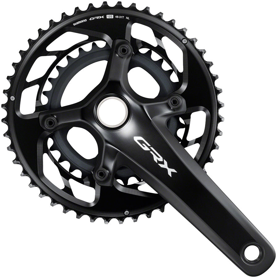 Shimano GRX FC-RX820-2 Crankset - 170mm 12-Speed 48/31t 110/80 BCD Hollowtech II BLK