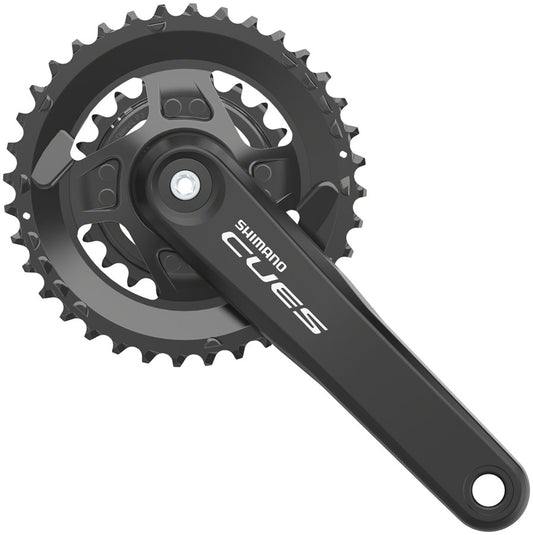 Shimano CUES FC-U4000-2 Crankset - 170mm 9/10/11-Speed 36/22t Riveted Square Taper JIS Spindle Interface BLK