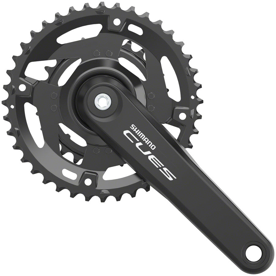 Shimano CUES FC-U4000-2 Crankset - 175mm 9/10/11-Speed 40/26t Riveted Square Taper JIS Spindle Interface BLK