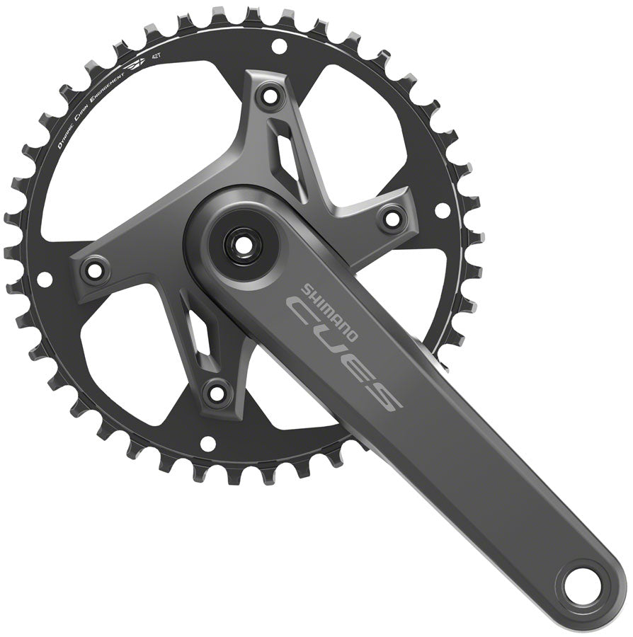 Shimano CUES FC-U6000-1 Crankset - 170mm 9/10/11-Speed 42t Asymmetric 110 BCD Hollowtech II BLK