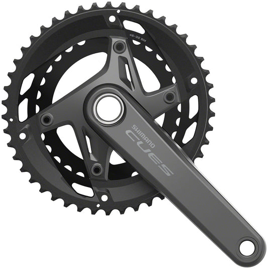 Shimano CUES FC-U6010-2 Crankset - 175mm 11-Speed 46/32t Asymmetric 110 BCD Hollowtech II BLK