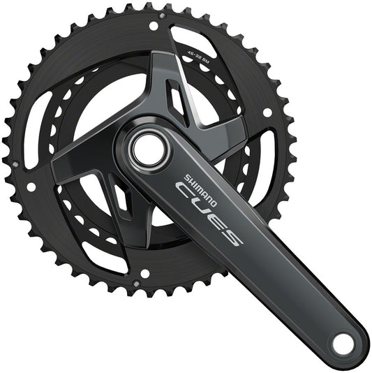 Shimano CUES FC-U8000-2 Crankset - 170mm 11-Speed 46/32t Asymmetric 96 BCD Hollowtech II BLK