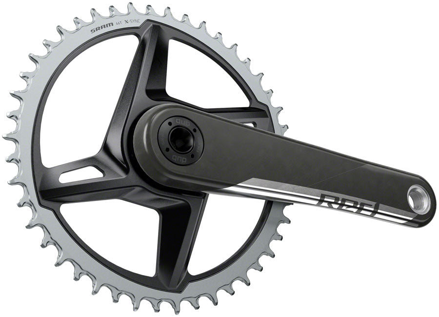 SRAM RED 1 AXS Crankset - 175mm 12-Speed 46t 8-Bolt Direct Mount DUB Spindle Interface Natural Carbon D1