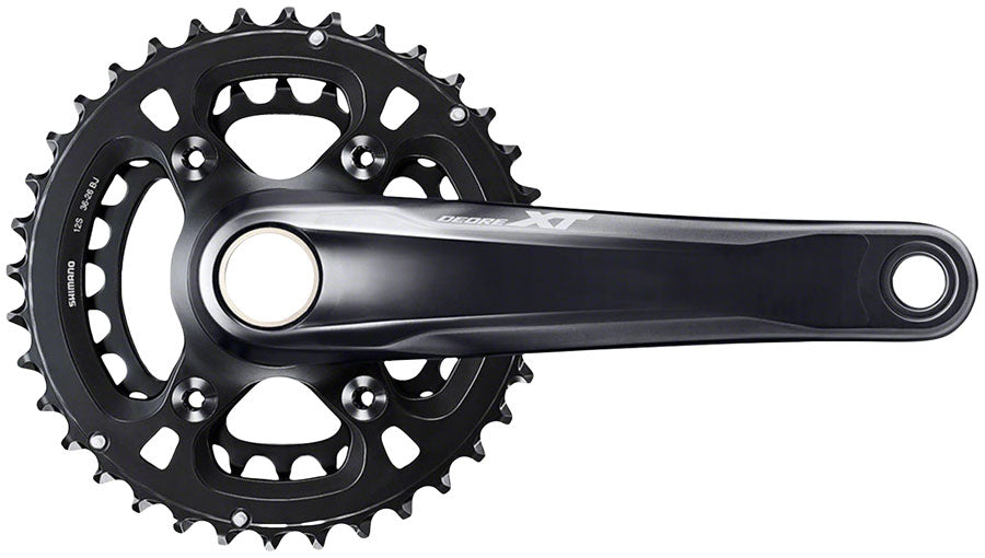 Shimano Deore XT FC-M8100-2 Crankset - 175mm 12-Speed 36/26t Direct Mount Hollowtech II Spindle Interface BLK