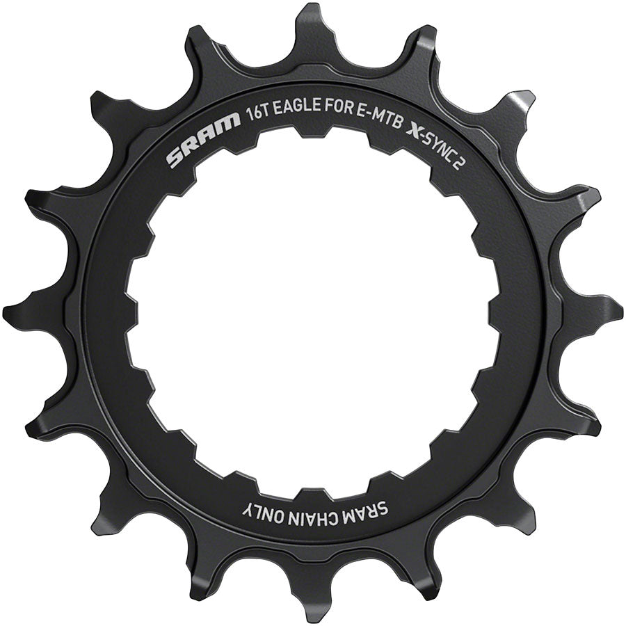 SRAM 16t Bosch Direct Mount 11/12-Speed X-Sync2 Eagle Chainring Black