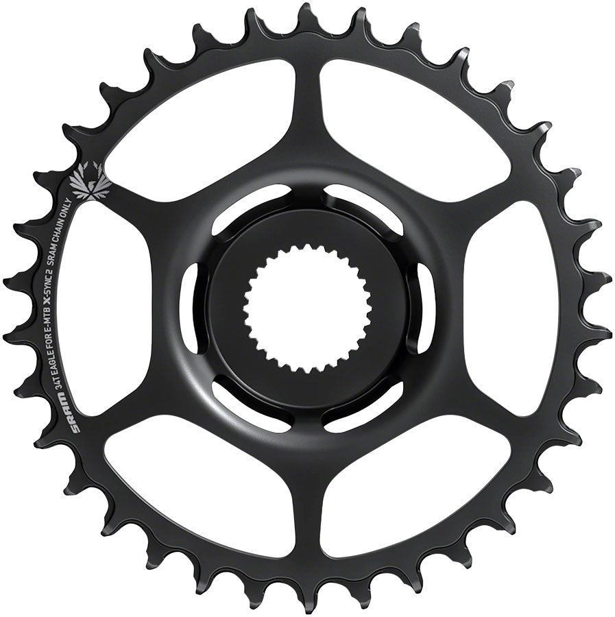 SRAM 34t Bosch Direct Mount 11/12-Speed X-Sync2 Eagle Chainring Black