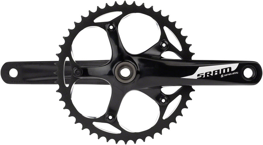 SRAM S-300 1.1 Courier Crankset - 165mm Single Speed 48t 130 BCD GXP Spindle Interface BLK