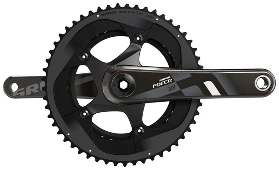 SRAM Force 22 Crankset - 165mm 11-Speed 53/39t 130 BCD GXP Spindle Interface BLK