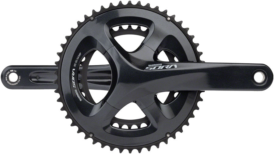 Shimano Sora FC-R3000 Crankset - 165mm 9-Speed 50/34t 110 Asymmetric BCD Hollowtech II Spindle Interface Gray