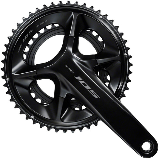 Shimano 105 FC-R7100 Crankset - 165mm 12-Speed 50/34t 110 Asymmetric BCD Hollowtech II Spindle Interface BLK