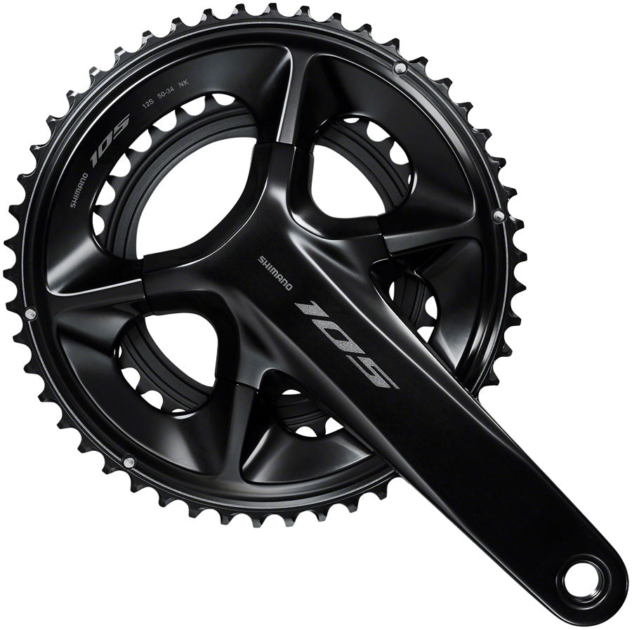 Shimano 105 FC-R7100 Crankset - 172.5mm 12-Speed 50/34t 110 Asymmetric BCD Hollowtech II Spindle Interface BLK