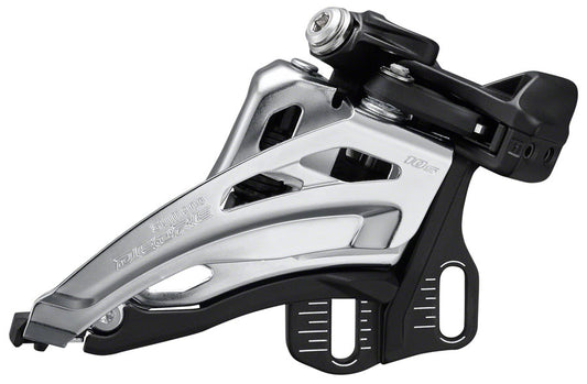 Shimano Deore FD-M4100-E Front Derailleur - 10-Speed Double Side Swing Front Pull E-Type Mount Silver/BLK