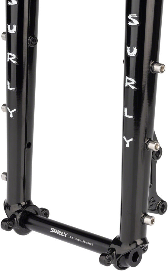 Surly Dinner Fork Assembly - 420mm 27.5" 15x110mm Thru-Axle 1-1/8" Straight Steerer Steel BLK