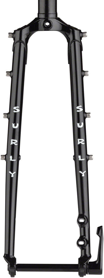 Surly Disc Trucker Fork - 26" 1-1/8" Straight 100x12 mm Thru-Axle Steel Disc BLK