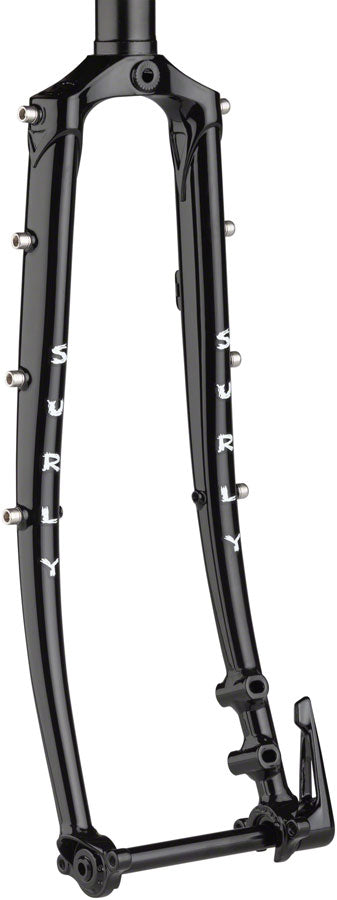 Surly Disc Trucker Fork - 26" 1-1/8" Straight 100x12 mm Thru-Axle Steel Disc BLK