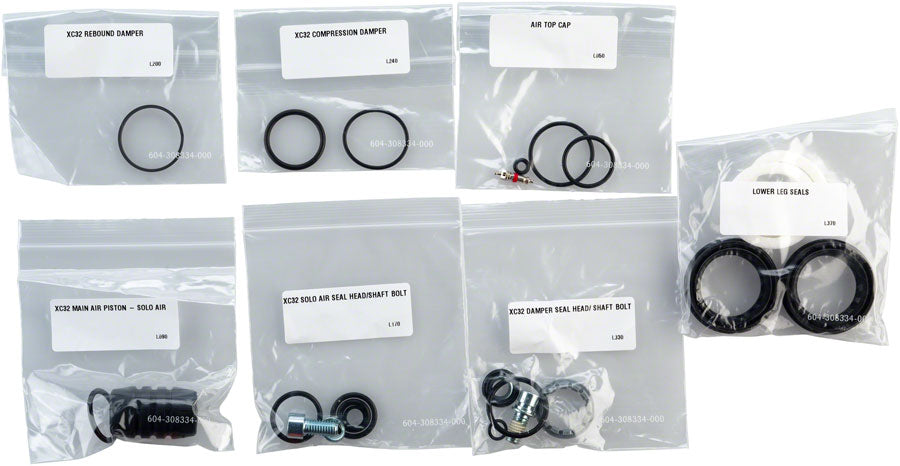 RockShox Full Service Kit XC32 Solo Air/Recon Silver B1 includes solo air damper seals hardware